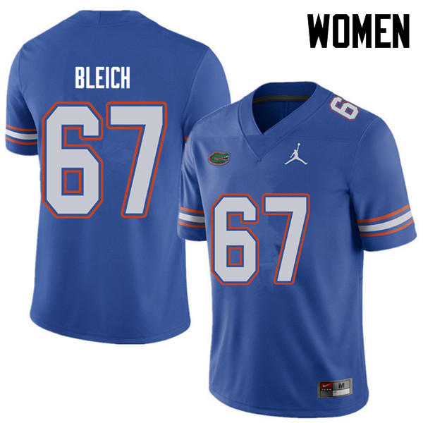 Jordan Brand Women #67 Christopher Bleich Florida Gators College Football Jerseys Sale-Royal